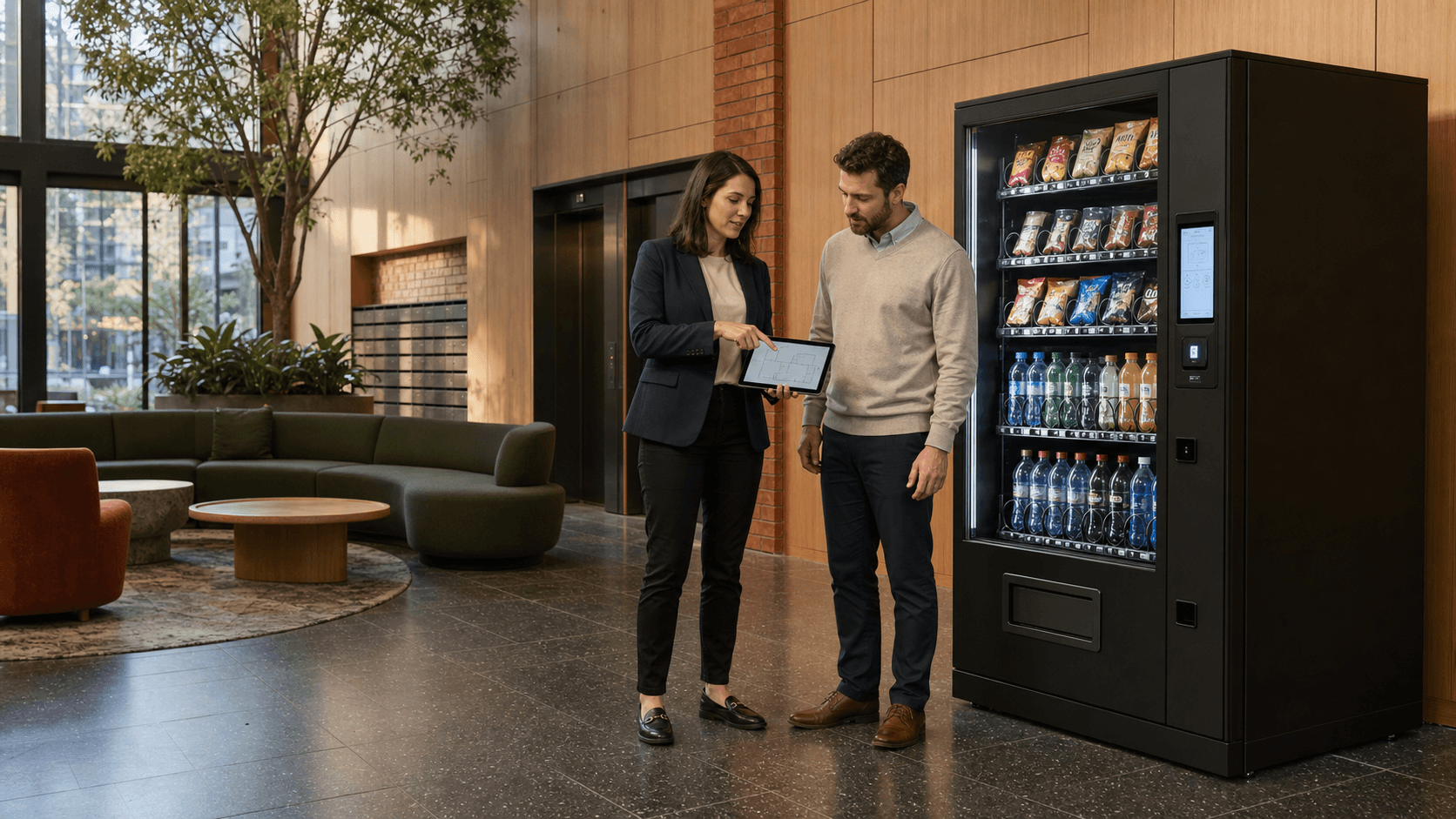 VendHaus in a concierge lobby
